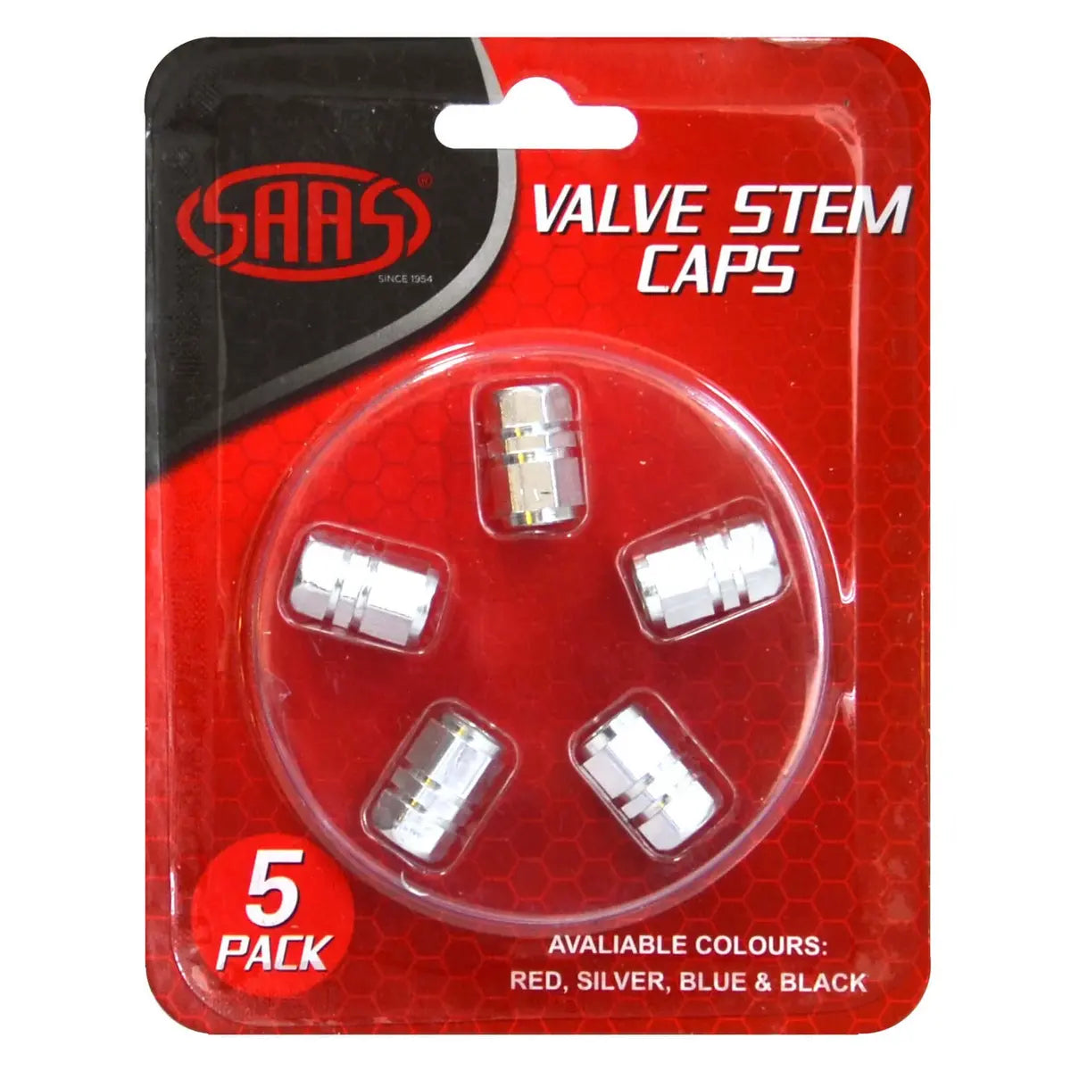 SAAS Valve Cap Silver - 5 Pack 194225 - view 2