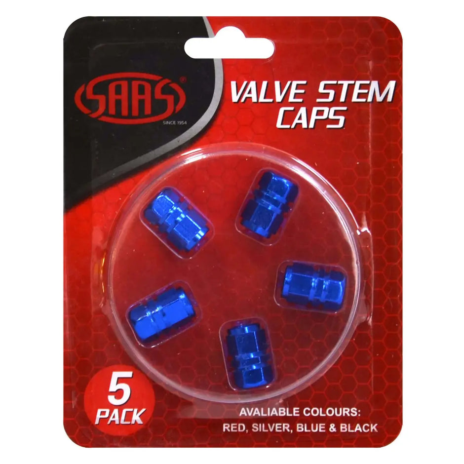 SAAS Valve Cap Blue - 5 Pack 194245 - view 2