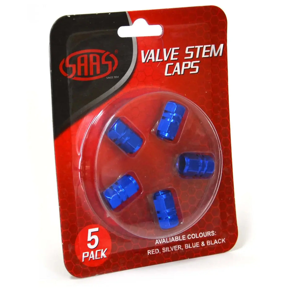 SAAS Valve Cap Blue - 5 Pack 194245 - view 1