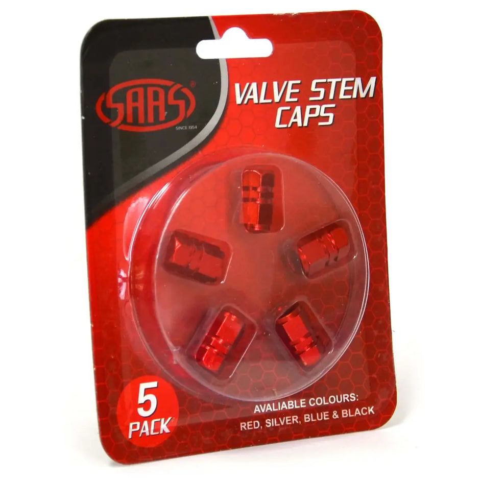 SAAS Valve Cap Red - 5 Pack 194255 - view 1