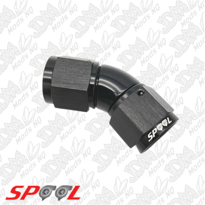 Spool Billet 45 Degree Female AN Swivel To Female