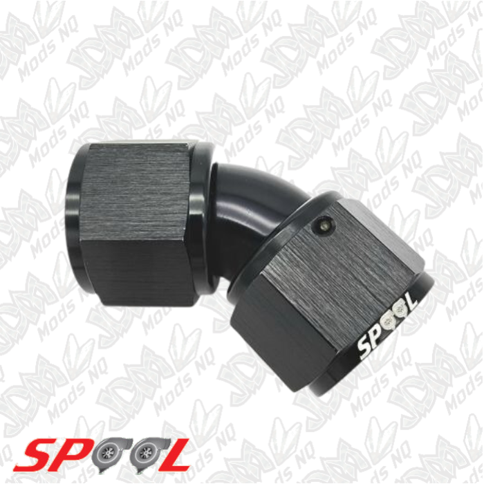 Spool Billet 45 Degree Female AN Swivel To Female