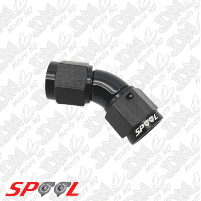 Spool Billet 45 Degree Female AN Swivel To Female