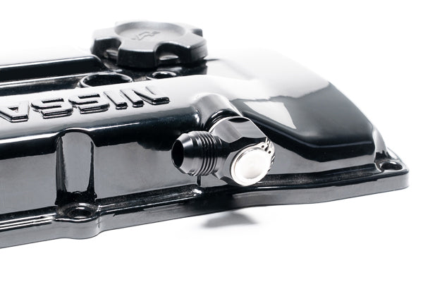 Radium 10AN Male Press-In Valve Cover Fitting, Nissan KA24DE S13 / S14 (Intake Side)