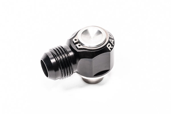 Radium 10AN Male Press-In Valve Cover Fitting, Nissan RB25DET (Crankcase)