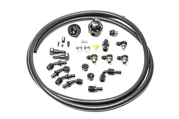 Radium Series Fuel Rail Plumbing Kit, DMR RA Regulator, Subaru WRX / STI / FXT / LGT (EJ20 / EJ25)