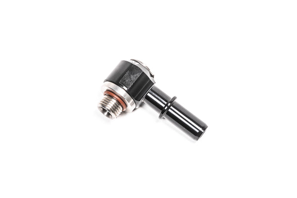 Radium 20-1000-0612S Low Profile Swivel Banjo Fitting, 6AN ORB to 12mm SAE Quick Connect Male