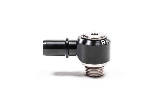 Radium 20-1000-0816S Low Profile Swivel Banjo Fitting, 8AN ORB to 16mm SAE Quick Connect Male