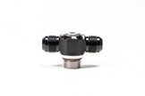 Radium 20-1000-101010 Low Profile Swivel Banjo Fitting, 10AN ORB to Dual 10AN Male