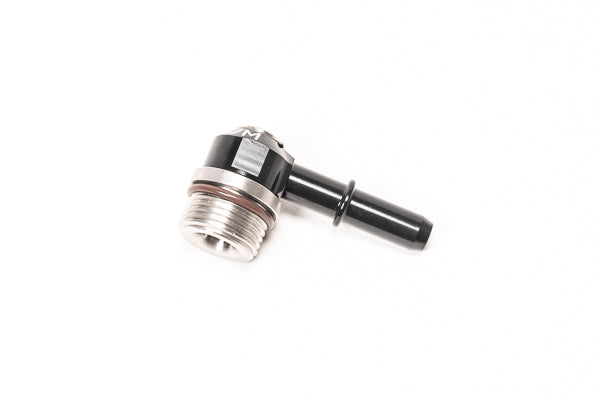 Radium 20-1000-1010S Low Profile Swivel Banjo Fitting, 10AN ORB to 10mm SAE Quick Connect Male