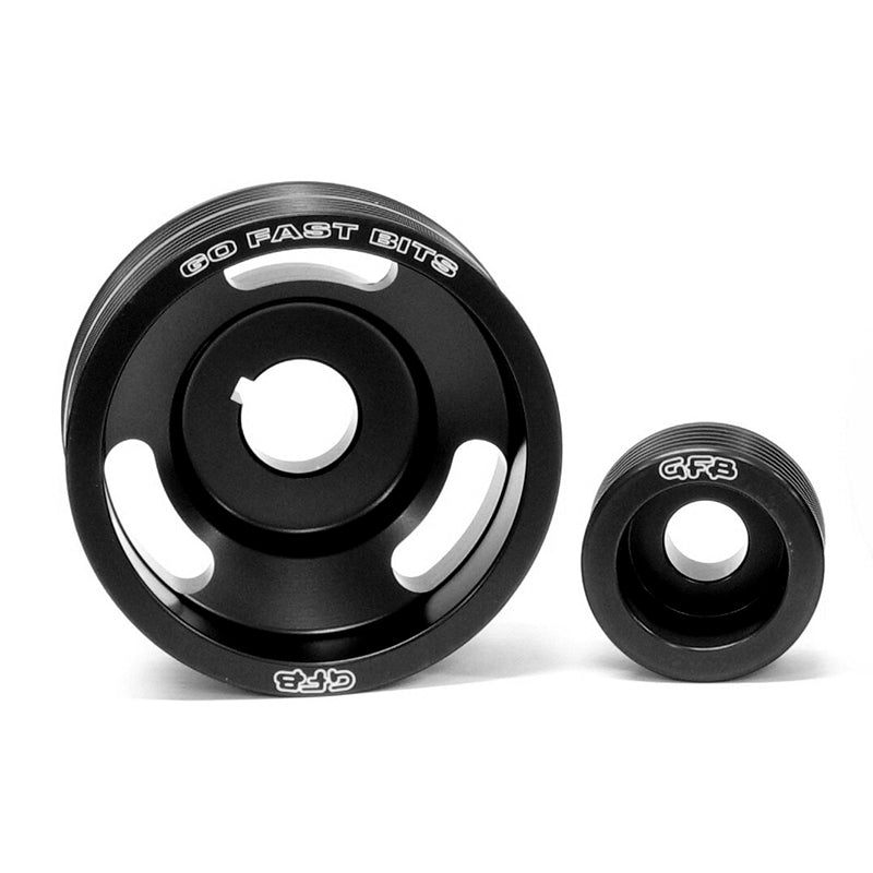 GFB 2001 2-piece underdrive pulley kit (Crank and alternator pulleys & belts. Suits WRX/STi MY94-07, Forester MY98-07, Legacy MY03-07)