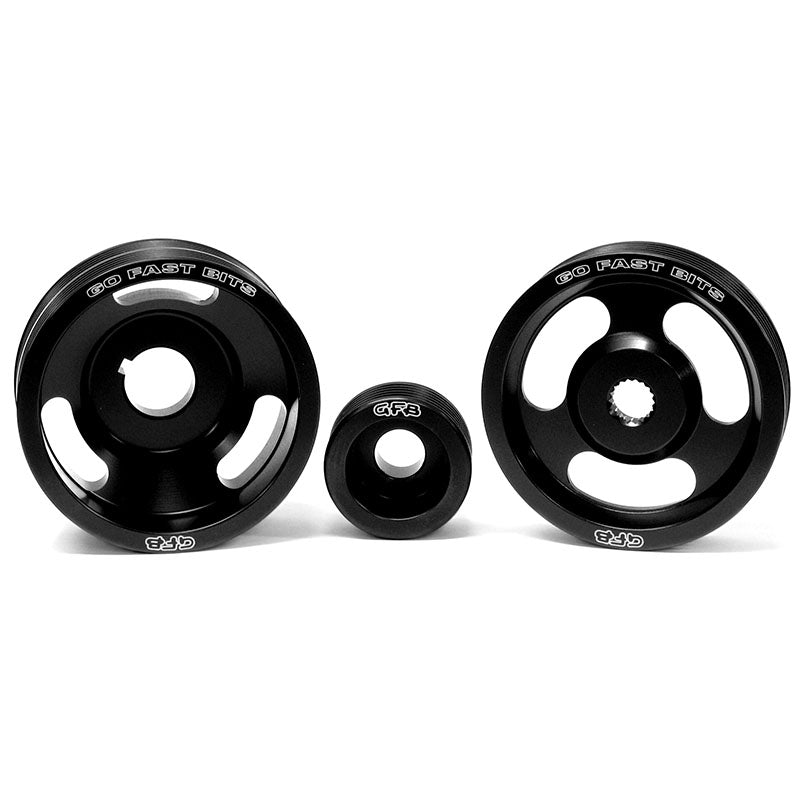 GFB 2010 Lightweight aircraft grade alumimium Lightened underdrive pulley kit (3 pulleys and belts included)