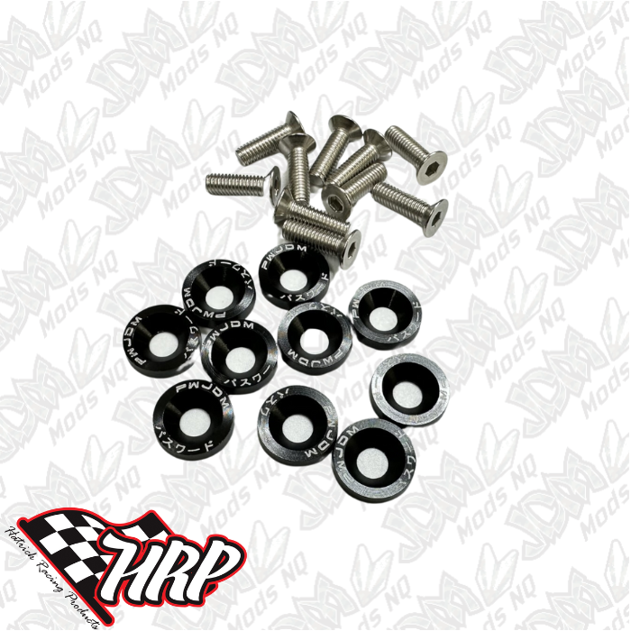 JDM Aluminum Mudguard Washers M6 Bolts
