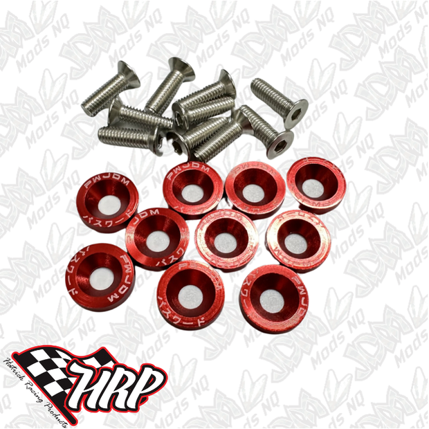 JDM Aluminum Mudguard Washers M6 Bolts