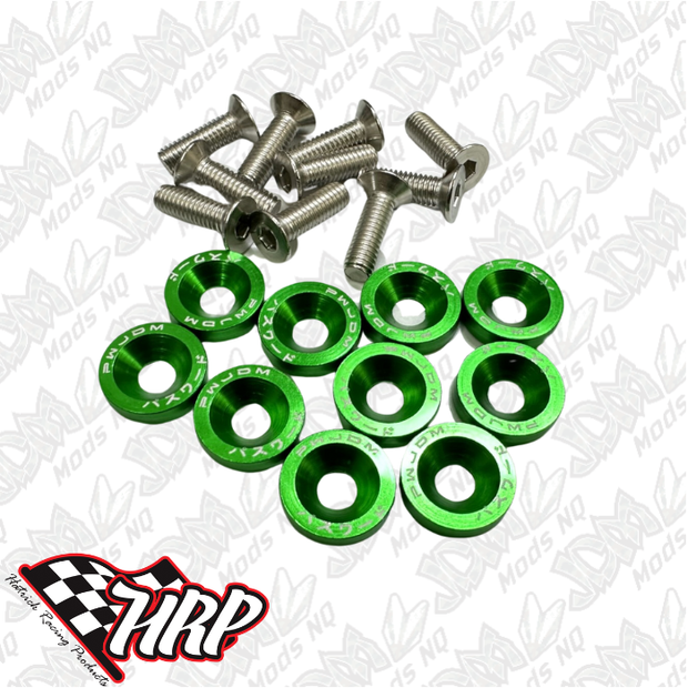 JDM Aluminum Mudguard Washers M6 Bolts
