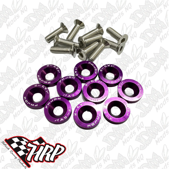 JDM Aluminum Mudguard Washers M6 Bolts