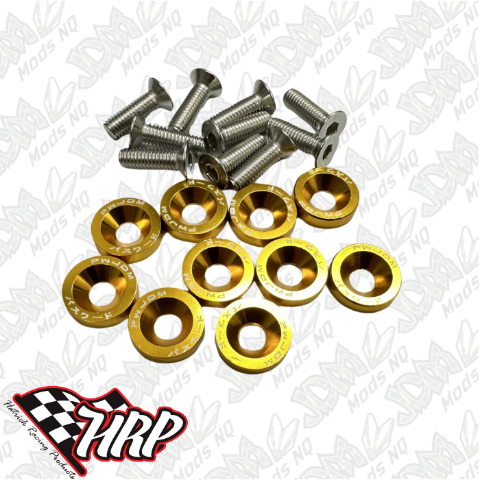 JDM Aluminum Mudguard Washers M6 Bolts