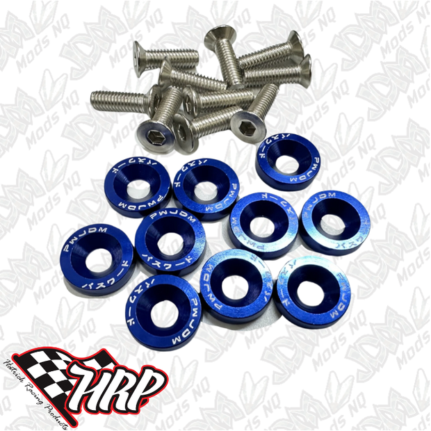 JDM Aluminum Mudguard Washers M6 Bolts