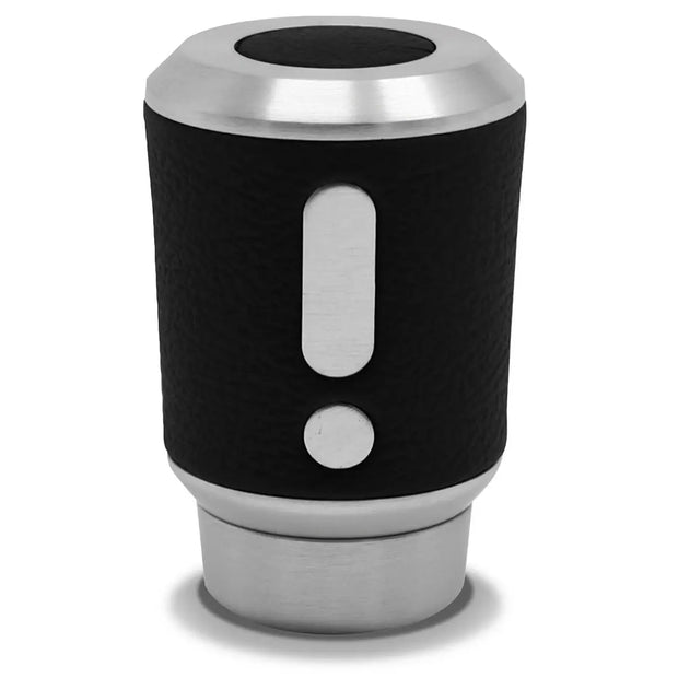 SAAS Leather Gear Knob Black- Alloy Insert 20407B - view 1