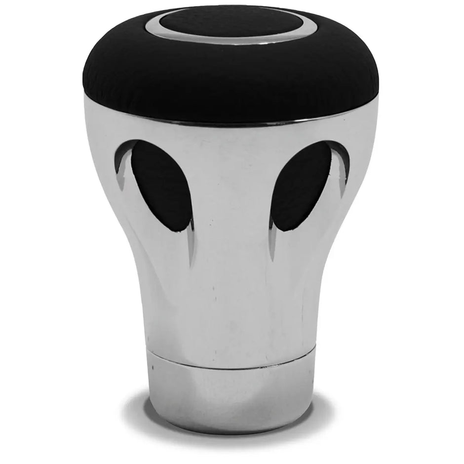 SAAS Chrome Gear Knob Black Leather Inserts 20530B - view 1