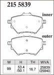 DIXCEL Rear Brake Pads – Peugeot 308 GTi 270 (T9)