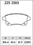 DIXCEL Rear Brake Pads - Renault Megane (B95/K95/X95/BFB) / Arkana (XJL) / Nissan Juke (F16) - Electronic Parking Brake