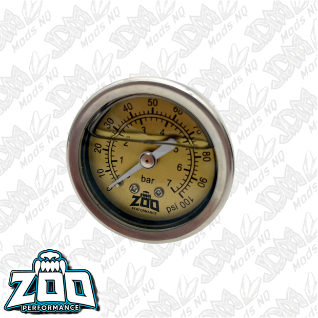 Zoo Performance Fuel Pressure Gauge - 100PSI