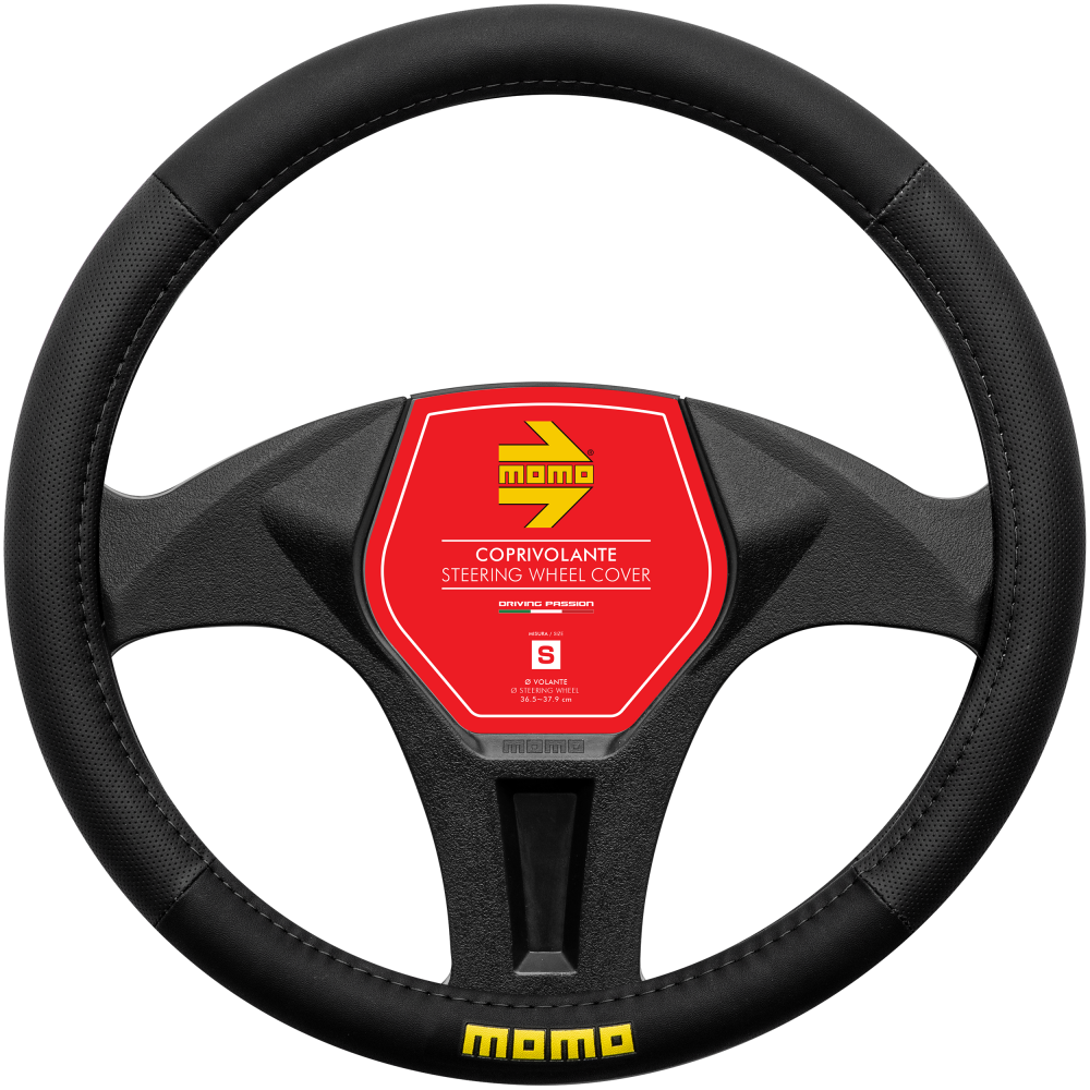 MOMO EASY BLACK/BLACK STEERING WHEEL COVERS