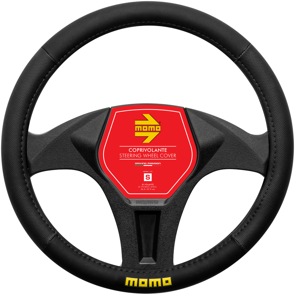 MOMO EASY BLACK/BLACK STEERING WHEEL COVERS