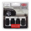 SAAS Wheel Nuts Acorn Taper M12x1.25 Black 35mm 5Pk 235255BC - view 1