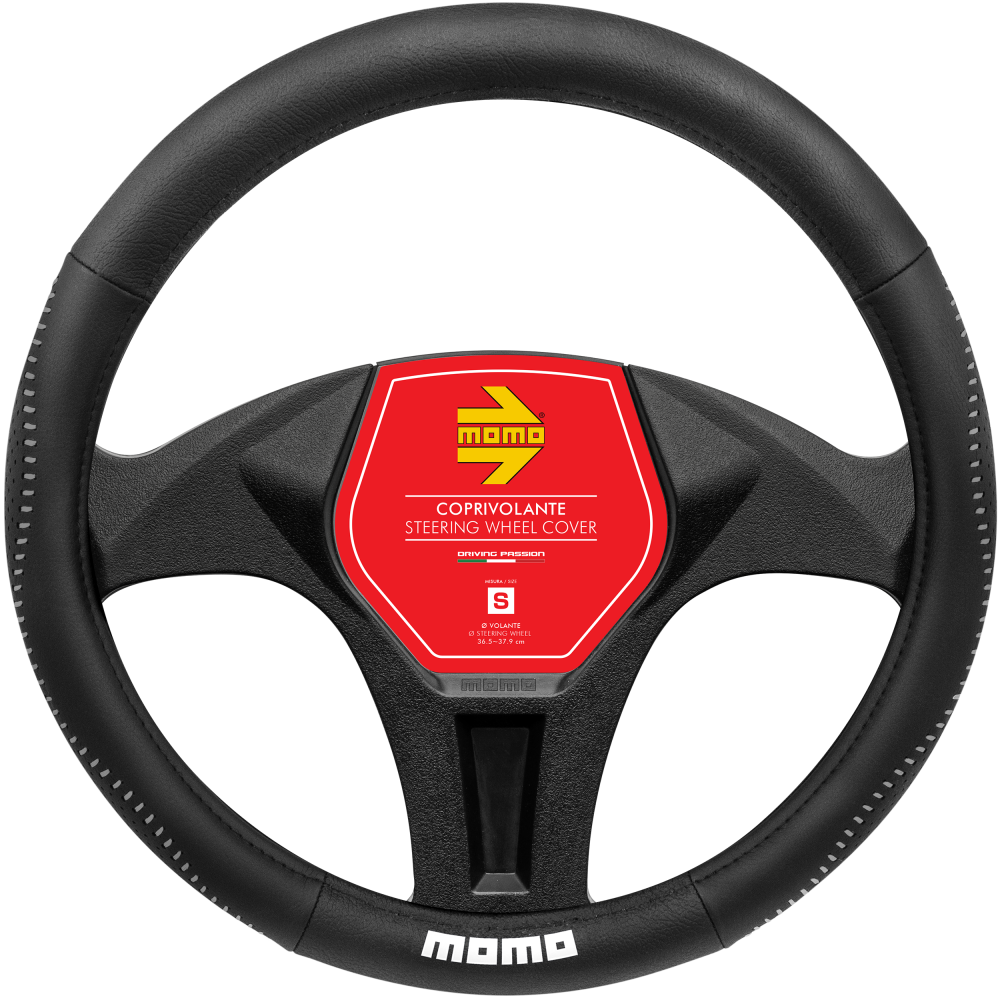 MOMO Street Black/Grey Steering Wheel Covers