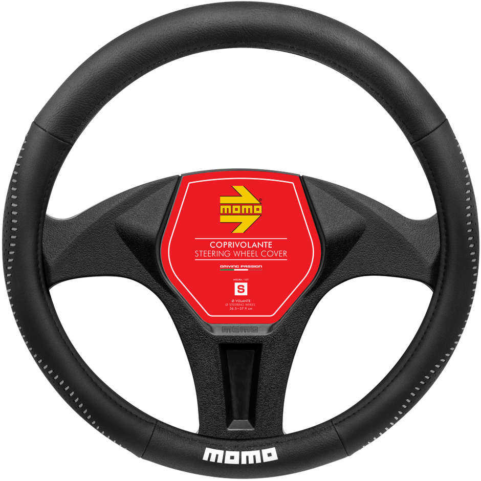 MOMO Street Black/Grey Steering Wheel Covers