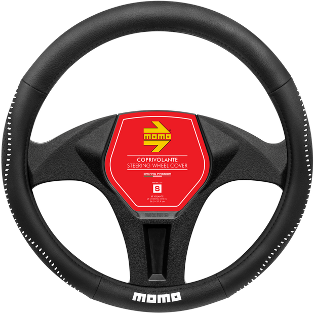 MOMO Street Black/White Steering Wheel Covers