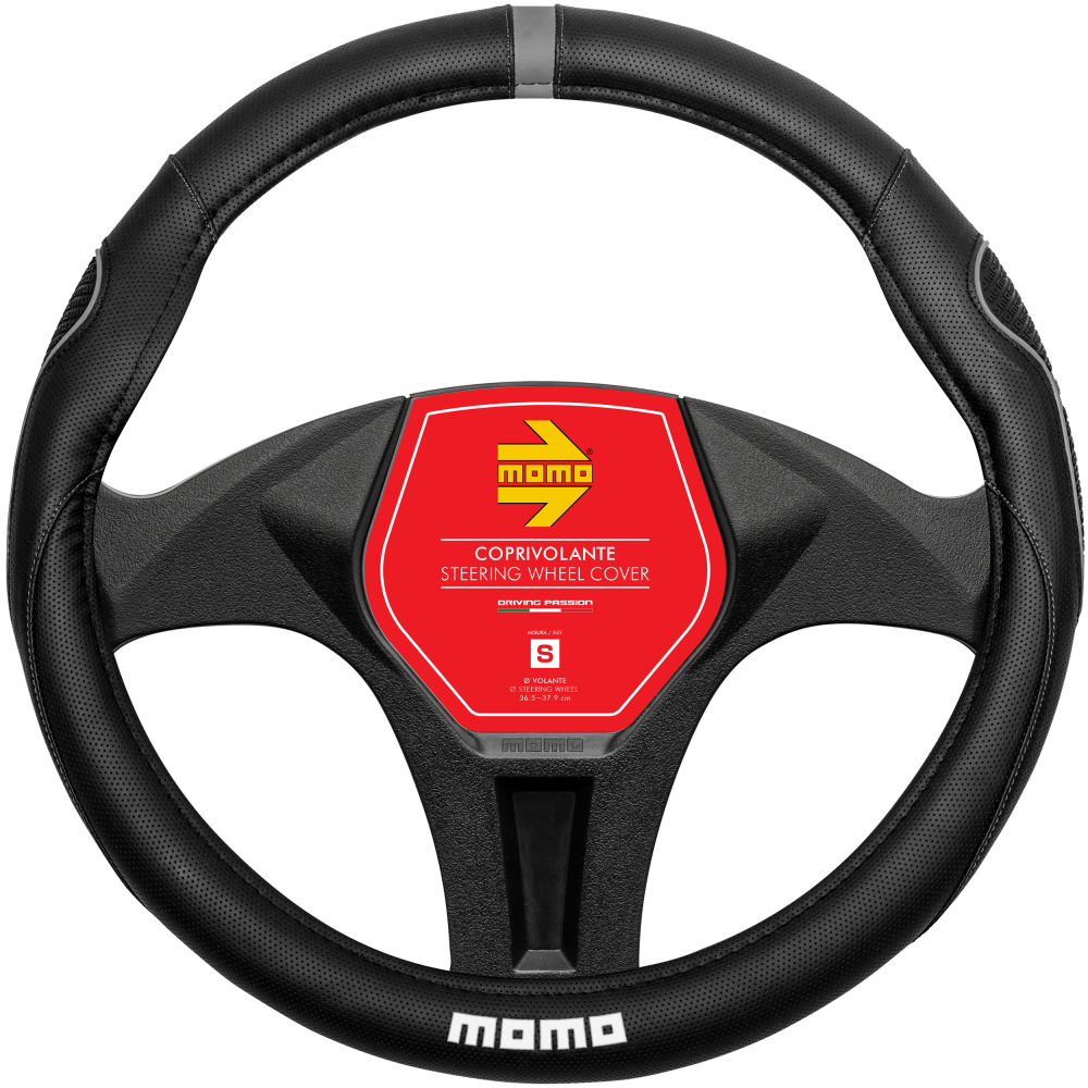 MOMO Supergrip Black/Grey Steering Wheel Covers