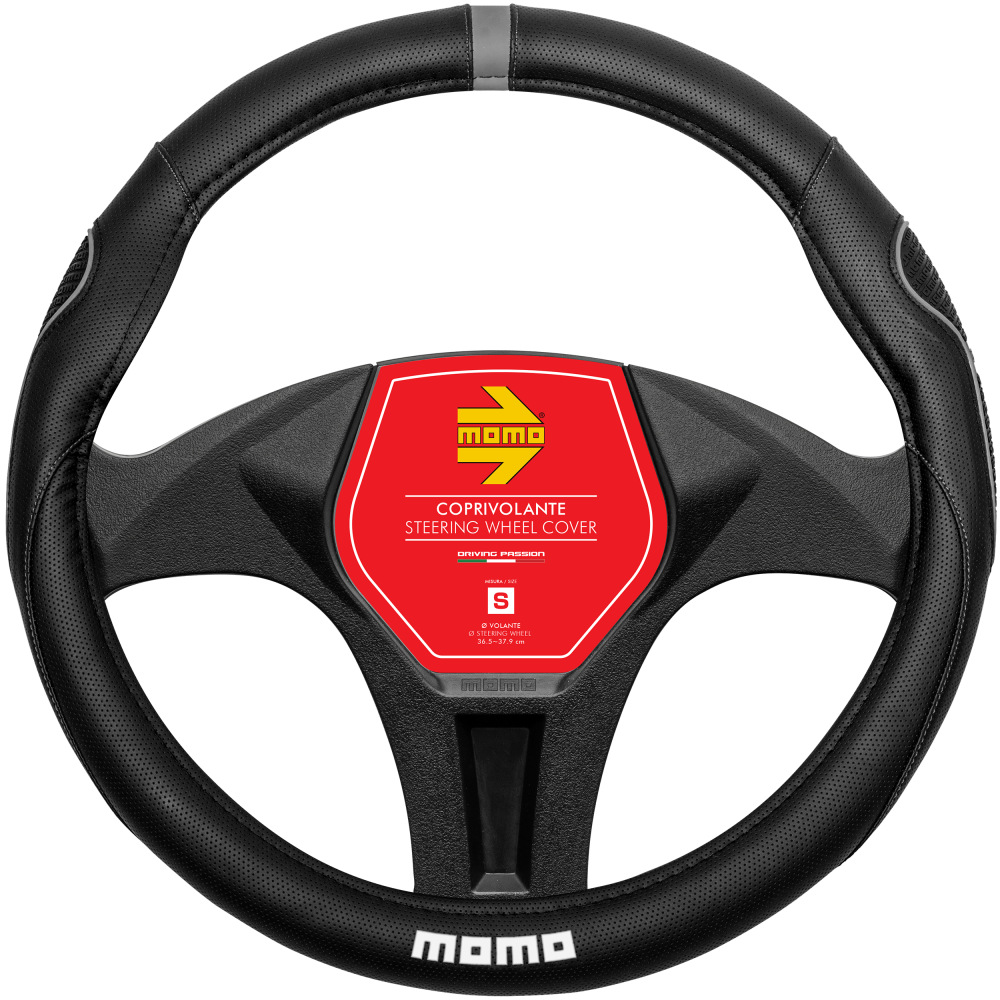 MOMO Supergrip Black/Grey Steering Wheel Covers