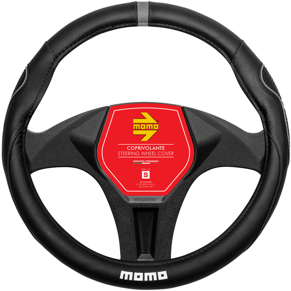 MOMO Supergrip Black/Grey Steering Wheel Covers