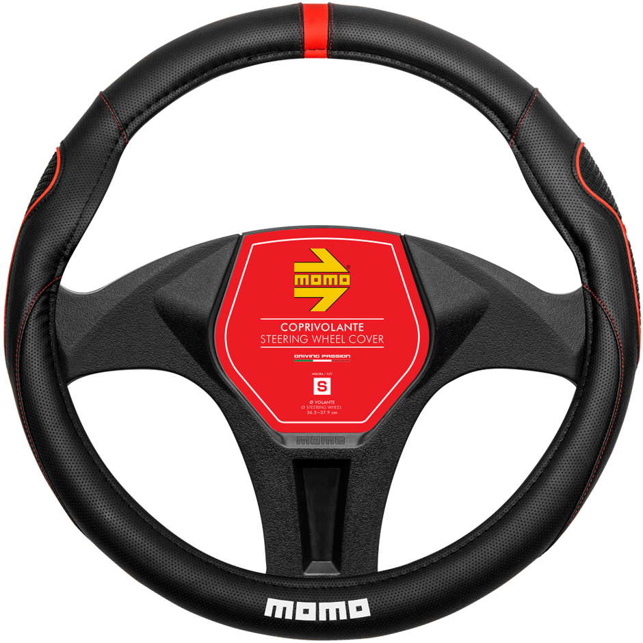 MOMO Supergrip Black/Red Steering Wheel Covers