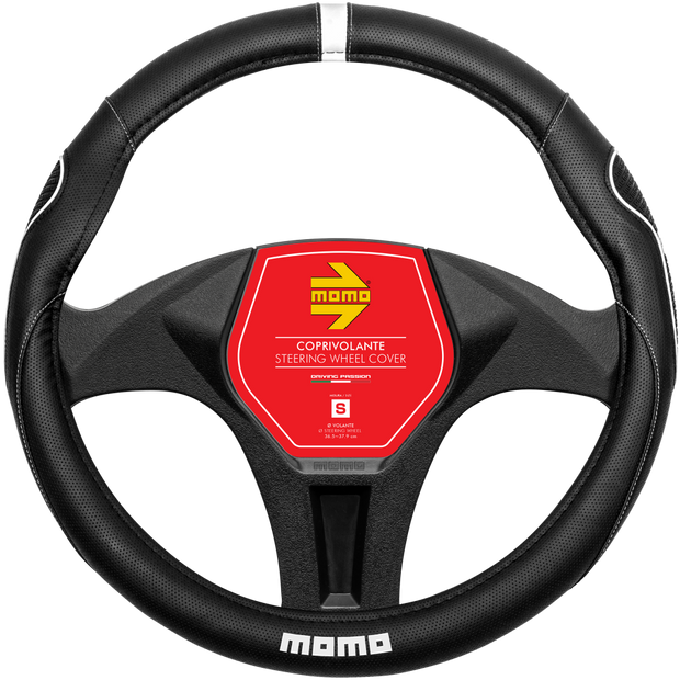 MOMO Supergrip Black/White Steering Wheel Covers