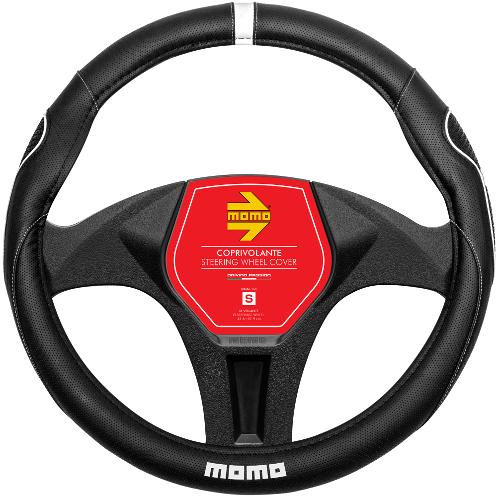 MOMO Supergrip Black/White Steering Wheel Covers
