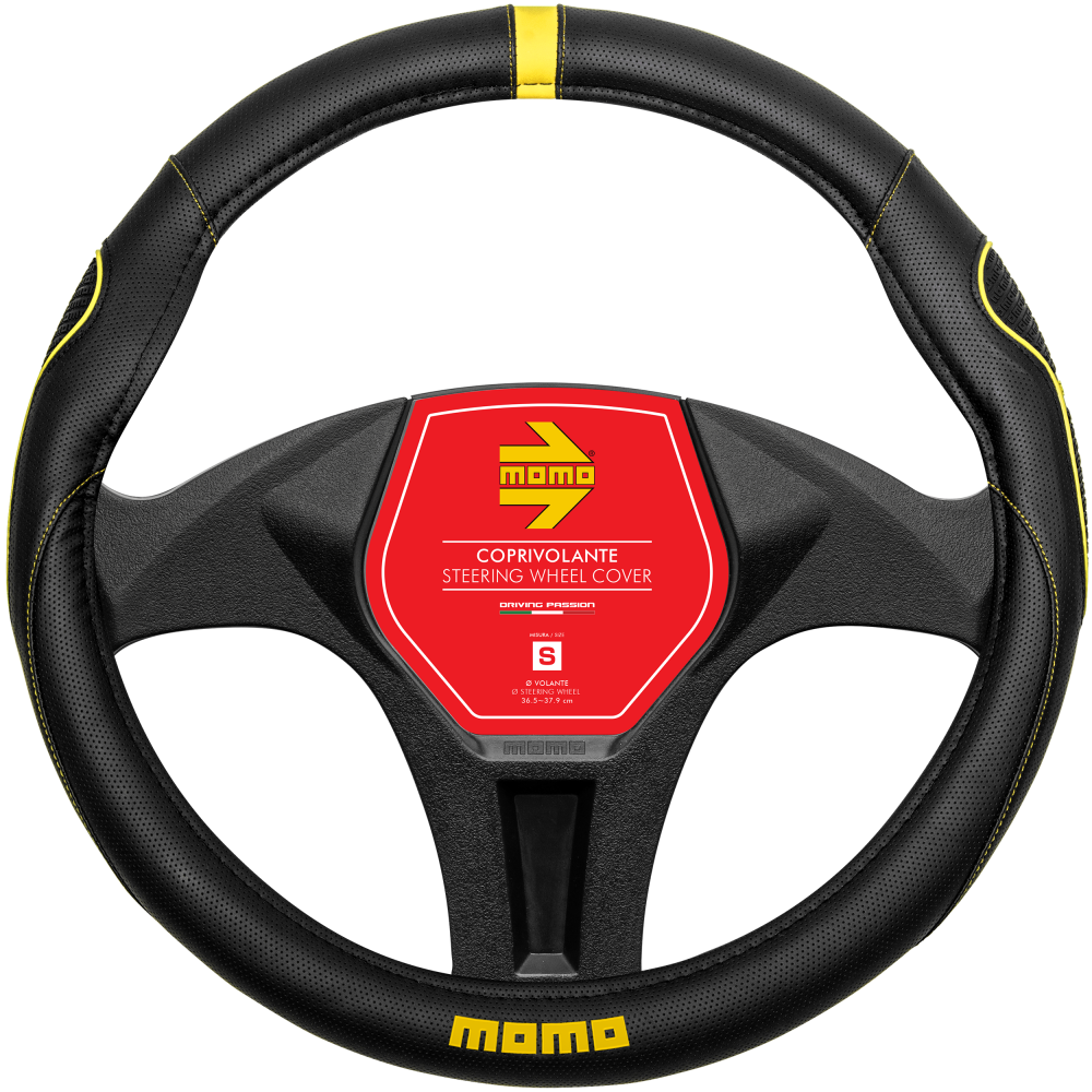 MOMO Supergrip Black/Yellow Steering Wheel Covers