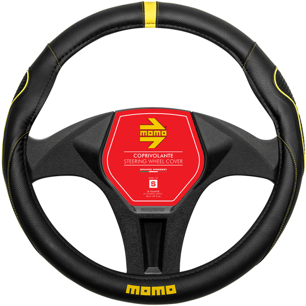 MOMO Supergrip Black/Yellow Steering Wheel Covers