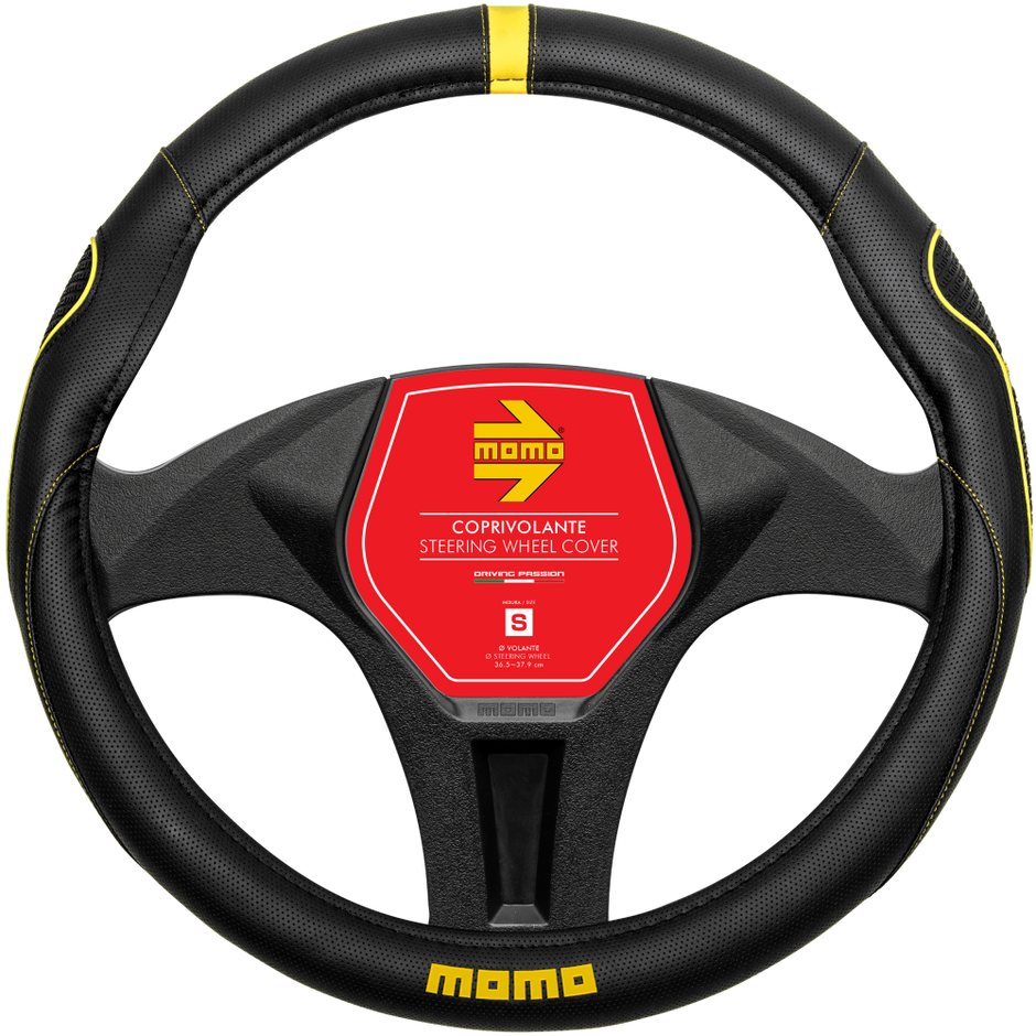 MOMO Supergrip Black/Yellow Steering Wheel Covers