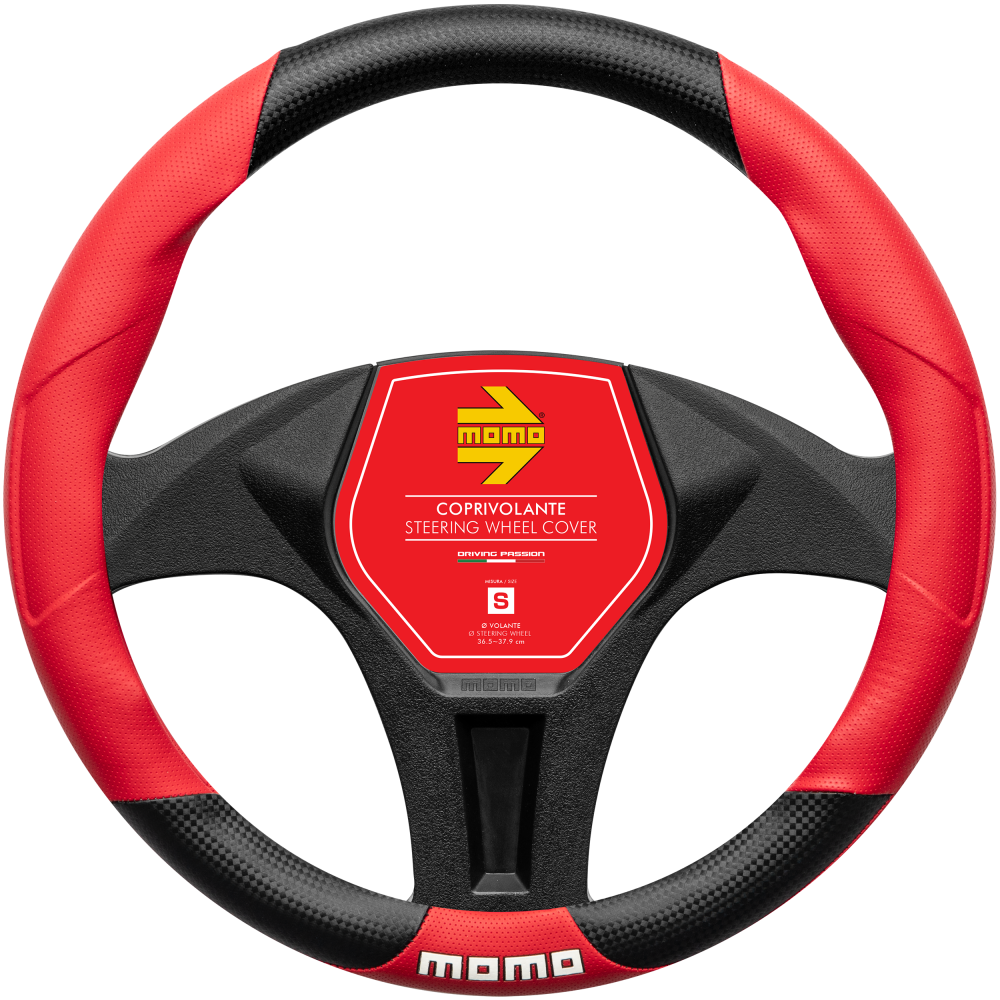 MOMO Tuning Black/Red Steering Wheel Covers