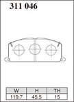 DIXCEL Front Brake Pads - Toyota Corolla (E80/E90/E100/E110) / Camry (V10/V20) / MR2 (AW11)