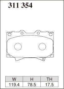 DIXCEL Front Brake Pads – Toyota Land Cruiser 70 / 100 Series (HZJ71, HDJ101, UZJ100)