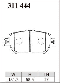 DIXCEL Front Brake Pads - Toyota Camry (ACV30R) / Crown Athlete (GRS200R) / Crown Majesta (UZS186R/UZS187R) / Mark X (GRX121R)