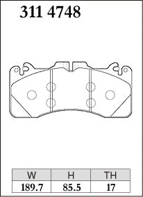DIXCEL Front Brake Pads - Lexus GS F (URL10R) / RC F (USC10R) / LS460 (USF40R) / LS600h (UVF45R)