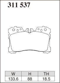 DIXCEL Front Brake Pads - Lexus LS460 (USF40/USF41) / LS500 (VXFA50) / LS600h (UVF45)