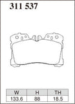 DIXCEL Front Brake Pads - Lexus LS460 (USF40/USF41) / LS500 (VXFA50) / LS600h (UVF45)
