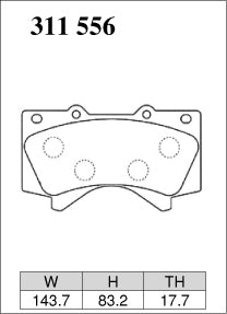 DIXCEL Front Brake Pads - Toyota LandCruiser 200 Series (VDJ200R/URJ202R) / Tundra (USK56L) / Lexus LX570 (URJ201R)